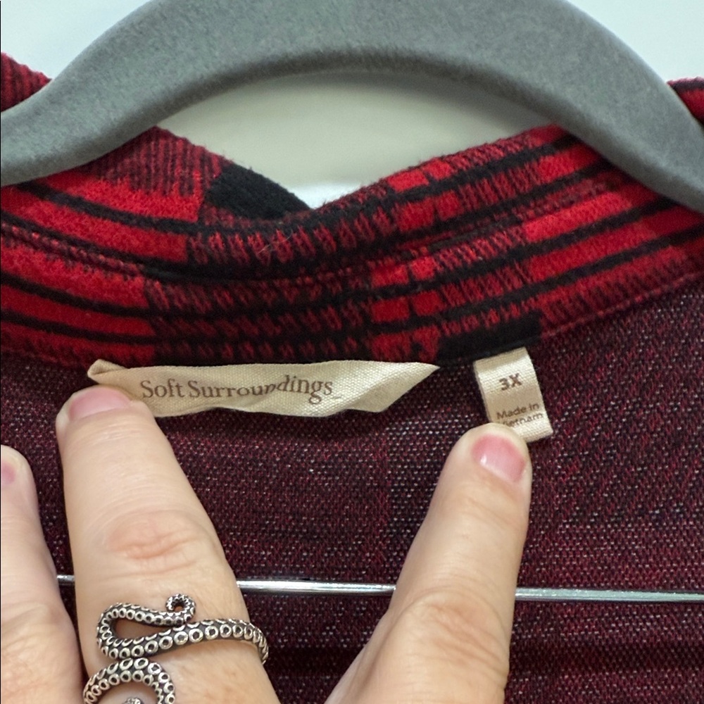 Soft Surroundings Buffalo check Plaid tunic- super cozy! - Picture 2 of 7
